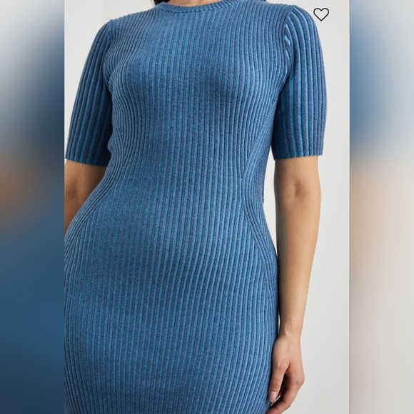 #132 Rails Genesis Dress NWOT Midi Ribbed Cut Out Back - Picture 6 of 13